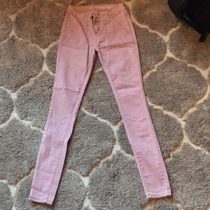 Super skinny light pink jeans